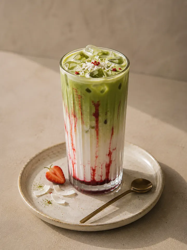 Iced matcha latte